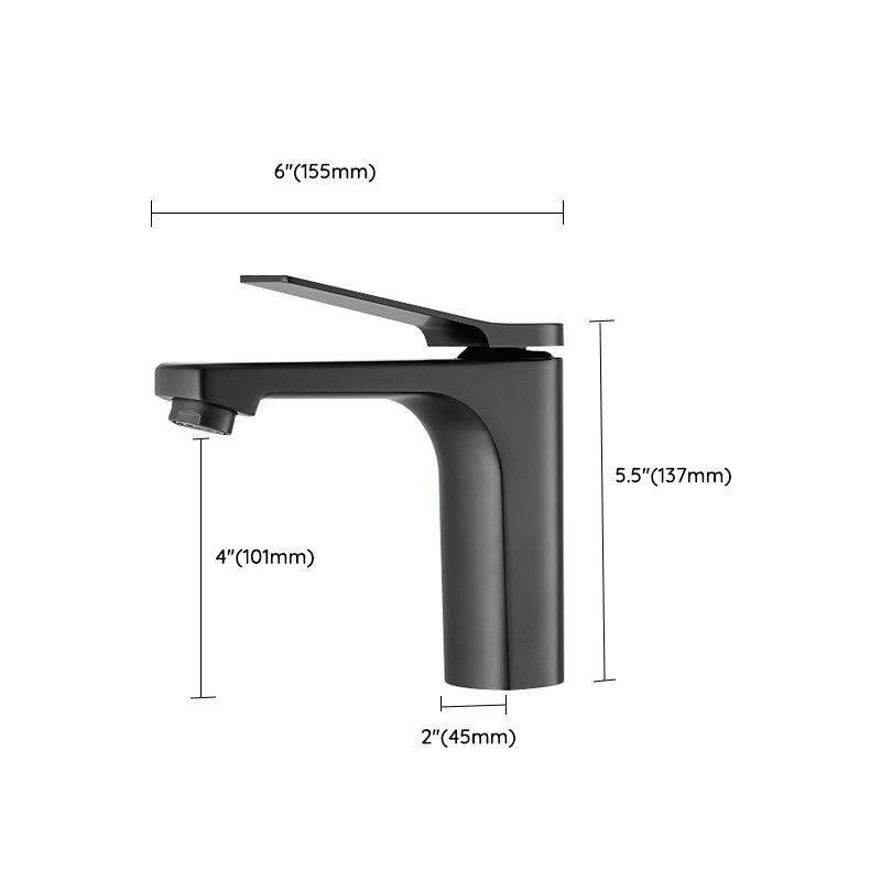 Contemporary Vessel Sink Faucet Lever Handle Low Arc Bathroom Vessel Faucet