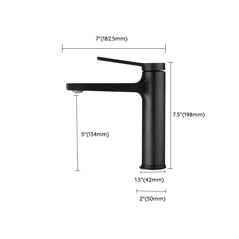 Contemporary Vessel Sink Faucet Lever Handle Low Arc Bathroom Vessel Faucet