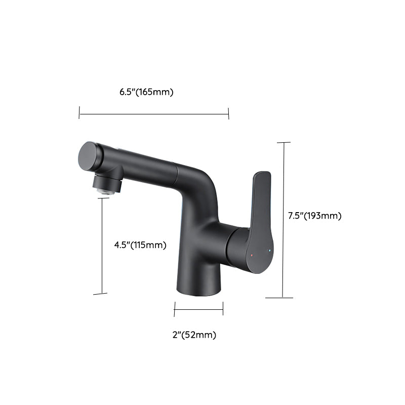 Contemporary Vessel Sink Faucet Lever Handle Low Arc Bathroom Vessel Faucet