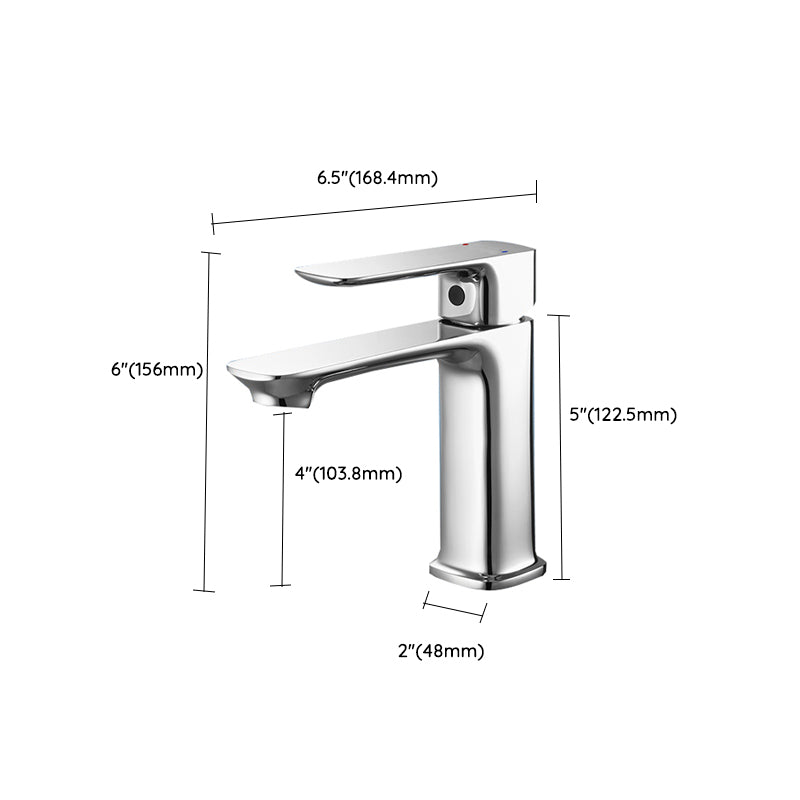 Contemporary Vessel Sink Faucet Lever Handle Low Arc Bathroom Vessel Faucet