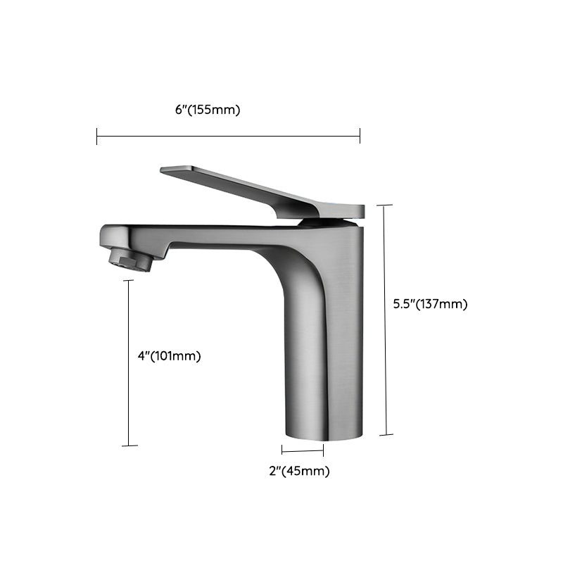 Contemporary Vessel Sink Faucet Lever Handle Low Arc Bathroom Vessel Faucet