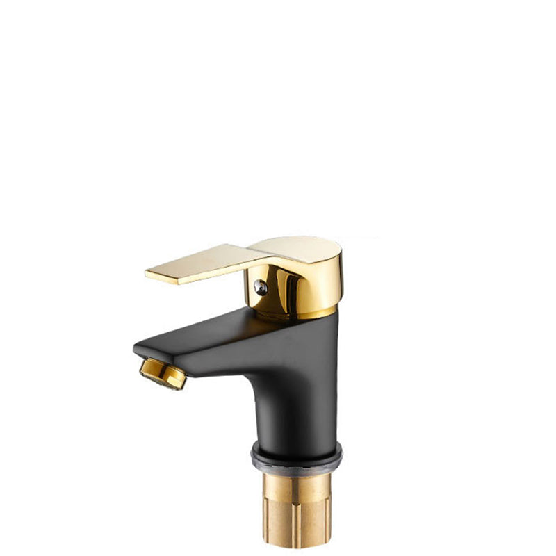 Black-Gold Vessel Sink Faucet Lever Handle Low Arc Vessel Faucet