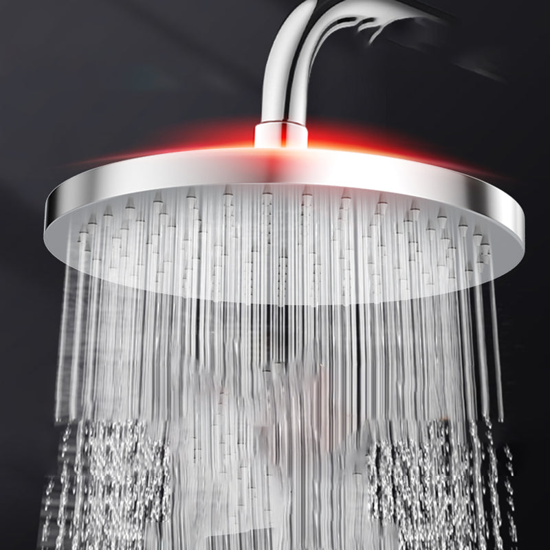 Metal Shower Combo Contemporary Fixed Shower Head with Round and Rectangular Shape