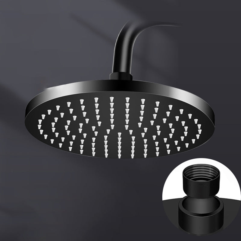 Metal Shower Combo Contemporary Fixed Shower Head with Round and Rectangular Shape