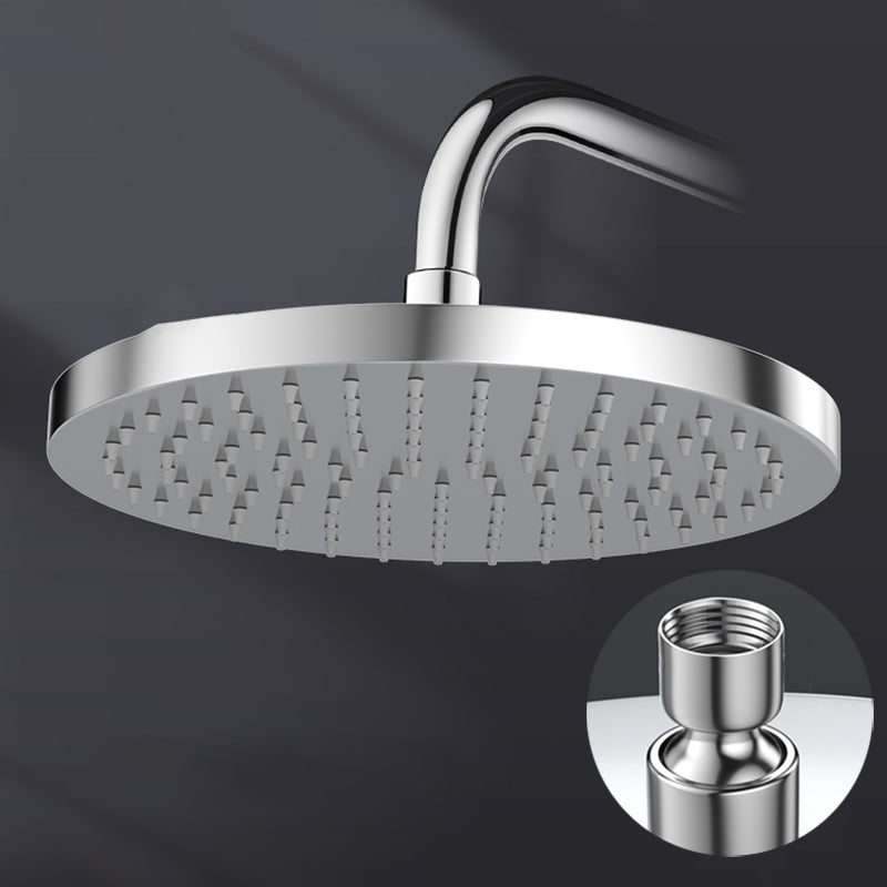 Metal Shower Combo Contemporary Fixed Shower Head with Round and Rectangular Shape