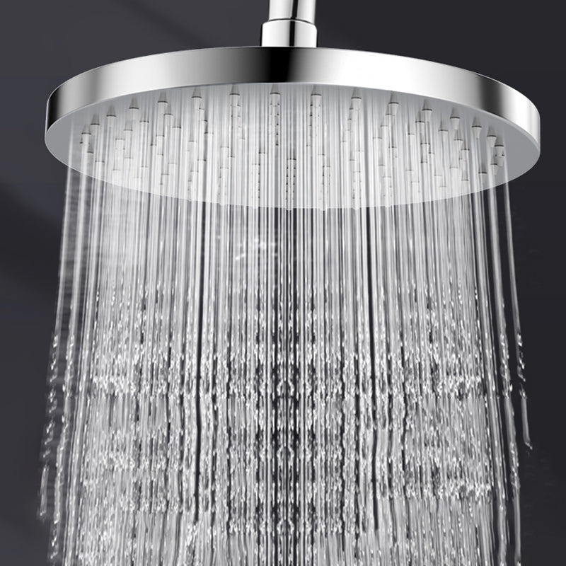 Metal Shower Combo Contemporary Fixed Shower Head with Round and Rectangular Shape