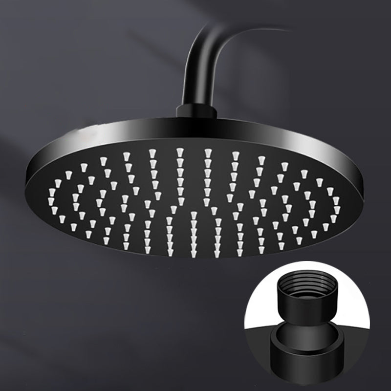 Metal Shower Combo Contemporary Fixed Shower Head with Round and Rectangular Shape