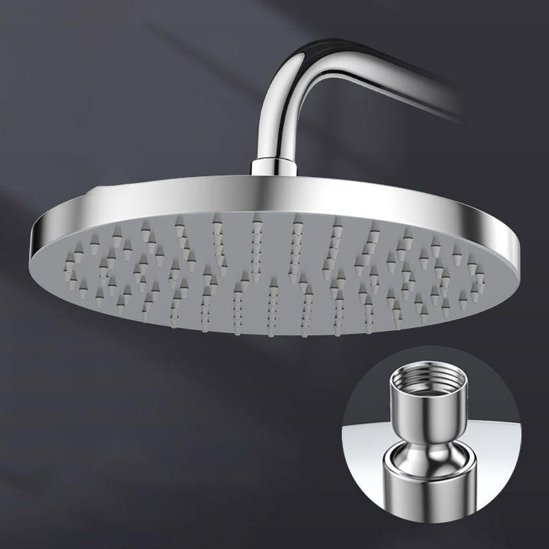 Metal Shower Combo Contemporary Fixed Shower Head with Round and Rectangular Shape