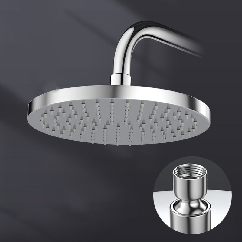 Metal Shower Combo Contemporary Fixed Shower Head with Round and Rectangular Shape