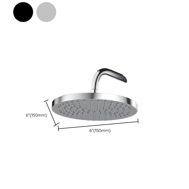 Metal Shower Combo Contemporary Fixed Shower Head with Round and Rectangular Shape