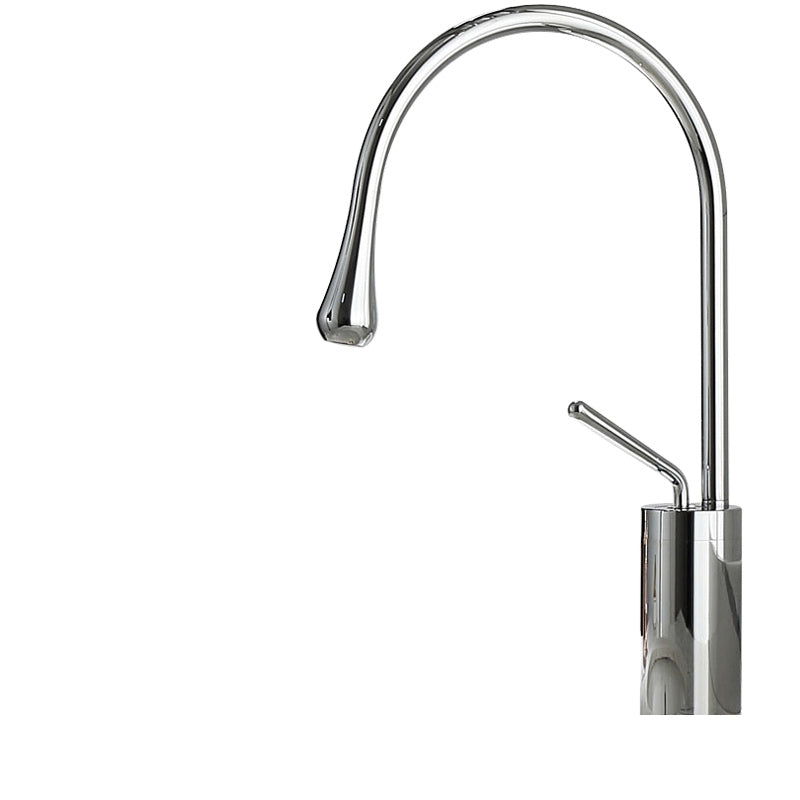 Deck Mounted Metal Bathtub Faucet Tub Filler Single Handle Drip Faucet