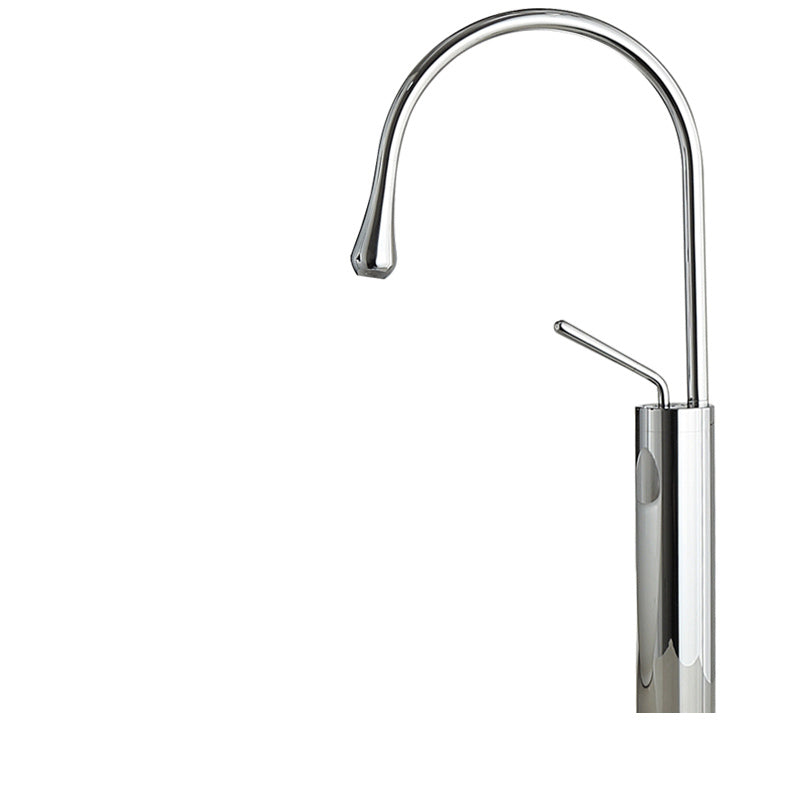 Deck Mounted Metal Bathtub Faucet Tub Filler Single Handle Drip Faucet