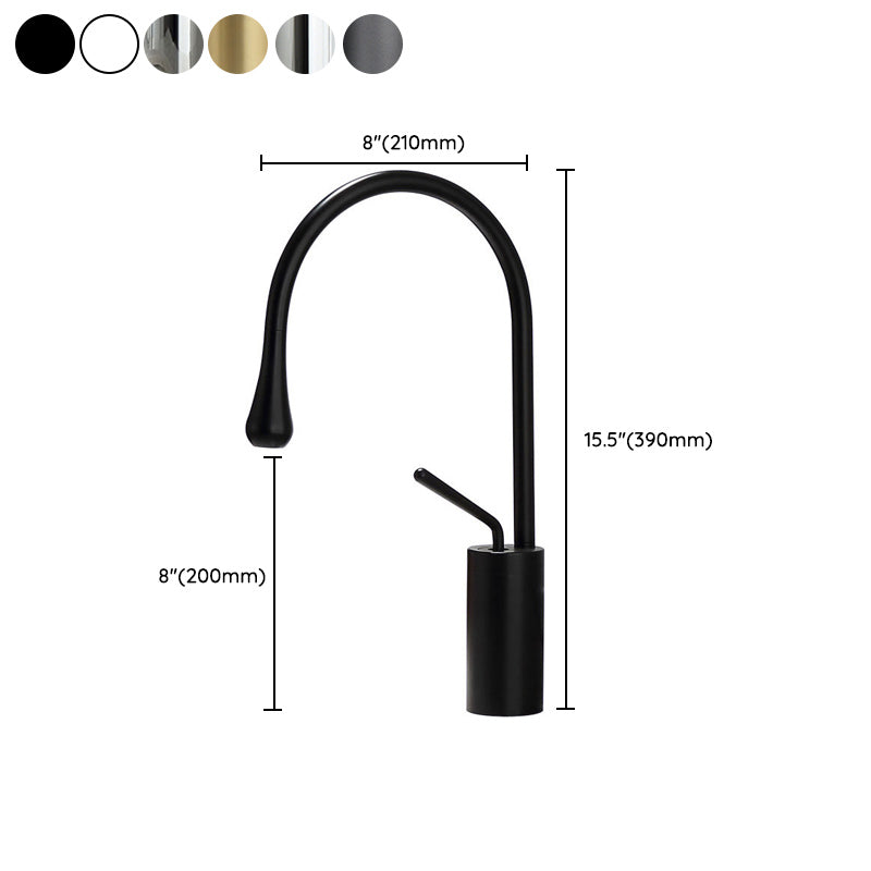 Deck Mounted Metal Bathtub Faucet Tub Filler Single Handle Drip Faucet