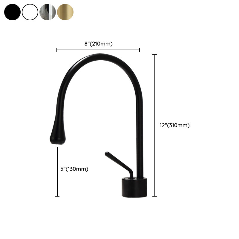 Deck Mounted Metal Bathtub Faucet Tub Filler Single Handle Drip Faucet