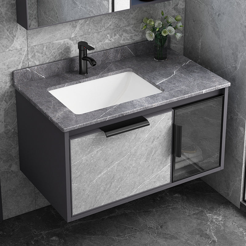 Metal Bathroom Sink Vanity Wall-Mounted Bathroom Vanity with Sink Included