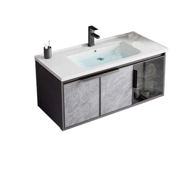 Metal Bathroom Sink Vanity Wall-Mounted Bathroom Vanity with Sink Included