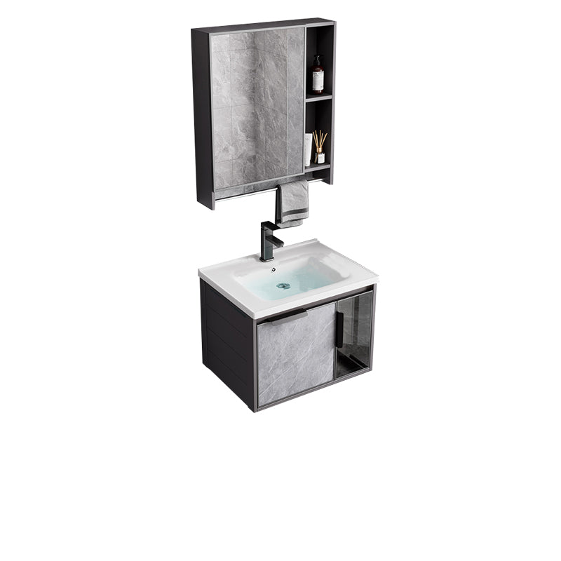 Metal Bathroom Sink Vanity Wall-Mounted Bathroom Vanity with Sink Included