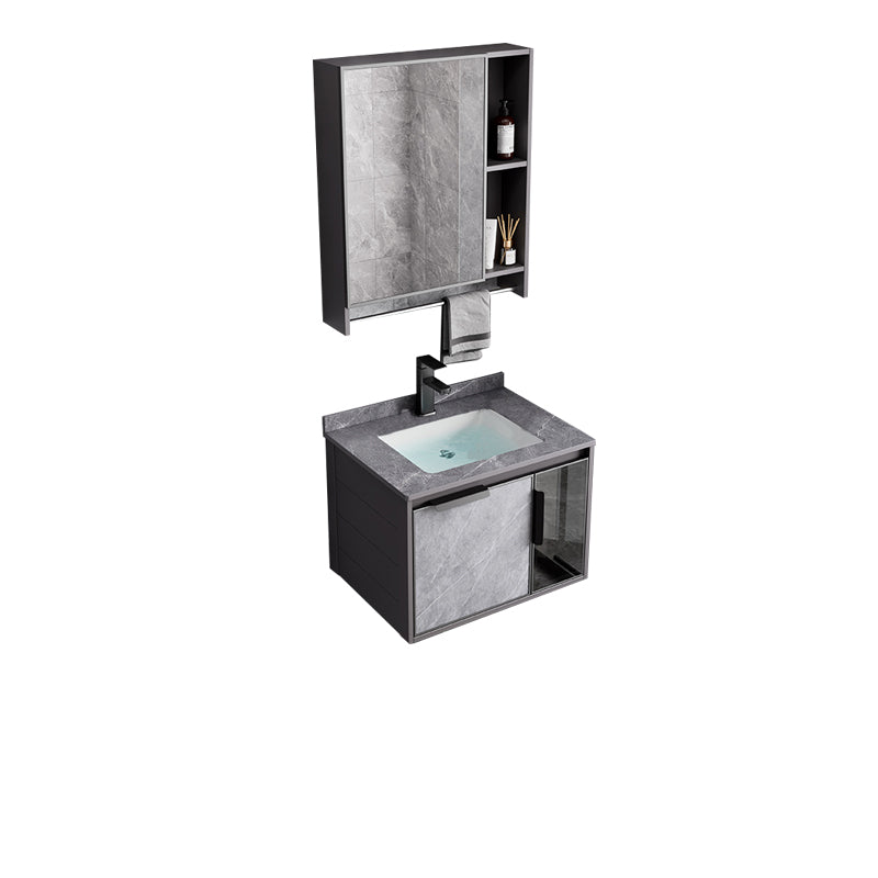 Metal Bathroom Sink Vanity Wall-Mounted Bathroom Vanity with Sink Included