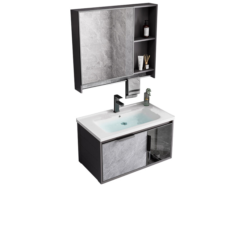 Metal Bathroom Sink Vanity Wall-Mounted Bathroom Vanity with Sink Included