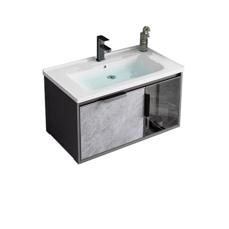 Metal Bathroom Sink Vanity Wall-Mounted Bathroom Vanity with Sink Included