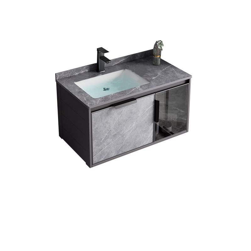 Metal Bathroom Sink Vanity Wall-Mounted Bathroom Vanity with Sink Included