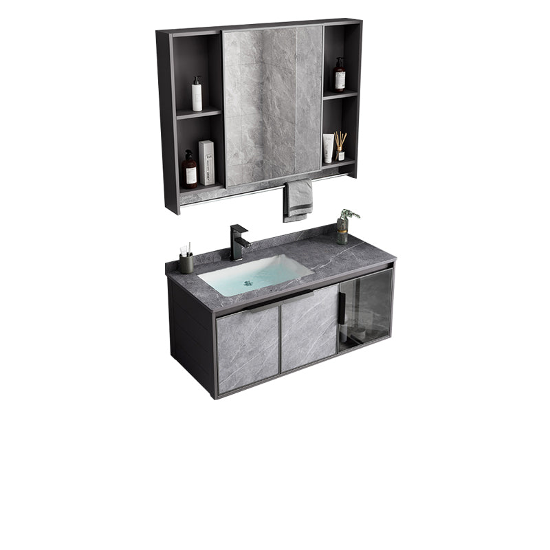 Metal Bathroom Sink Vanity Wall-Mounted Bathroom Vanity with Sink Included