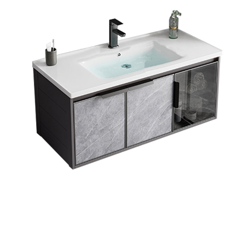 Metal Bathroom Sink Vanity Wall-Mounted Bathroom Vanity with Sink Included