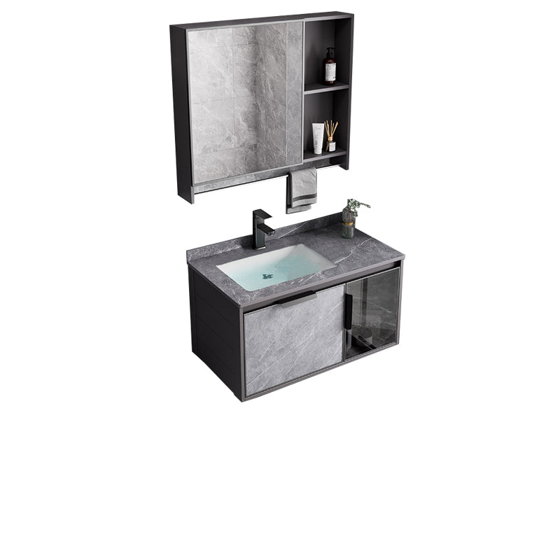 Metal Bathroom Sink Vanity Wall-Mounted Bathroom Vanity with Sink Included