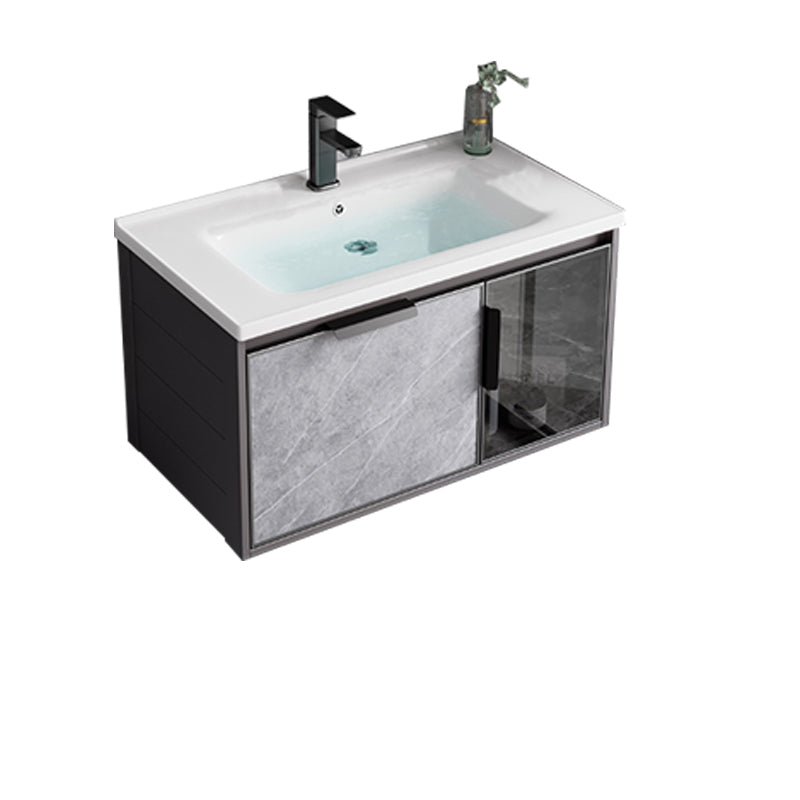 Metal Bathroom Sink Vanity Wall-Mounted Bathroom Vanity with Sink Included