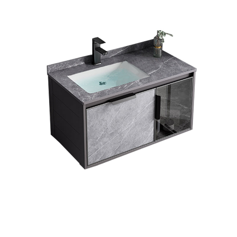 Metal Bathroom Sink Vanity Wall-Mounted Bathroom Vanity with Sink Included