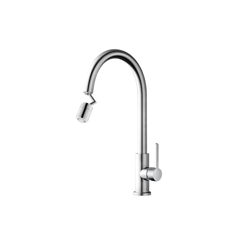 Classic Kitchen Faucet Stainless Steel High Arch Swivel Spout Standard Kitchen Faucets