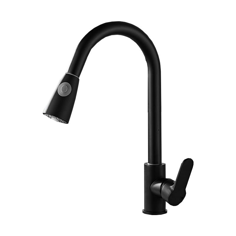 Single Handle Kitchen Sink Faucet High Arch Swivel Spout Standard Kitchen Faucets