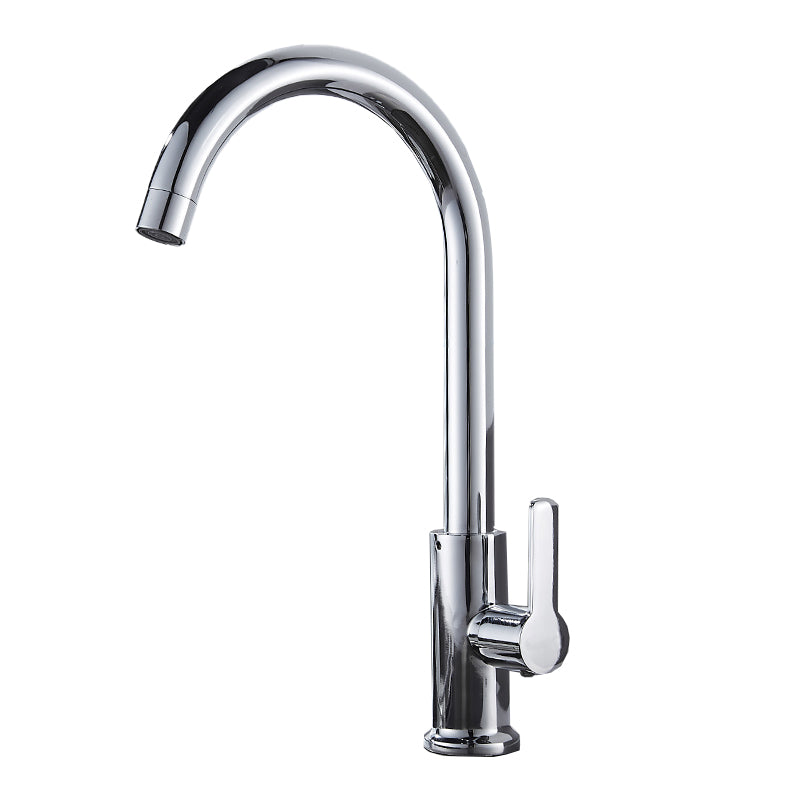 Single Handle Kitchen Sink Faucet High Arch Swivel Spout Standard Kitchen Faucets