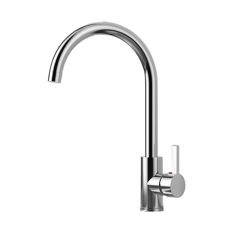 Single Handle Kitchen Sink Faucet High Arch Swivel Spout Standard Kitchen Faucets