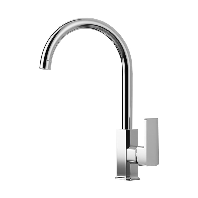 Single Handle Kitchen Sink Faucet High Arch Swivel Spout Standard Kitchen Faucets