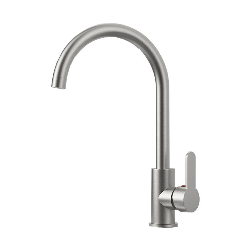 Single Handle Kitchen Sink Faucet High Arch Swivel Spout Standard Kitchen Faucets