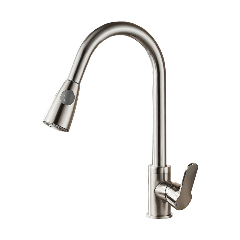 Single Handle Kitchen Sink Faucet High Arch Swivel Spout Standard Kitchen Faucets