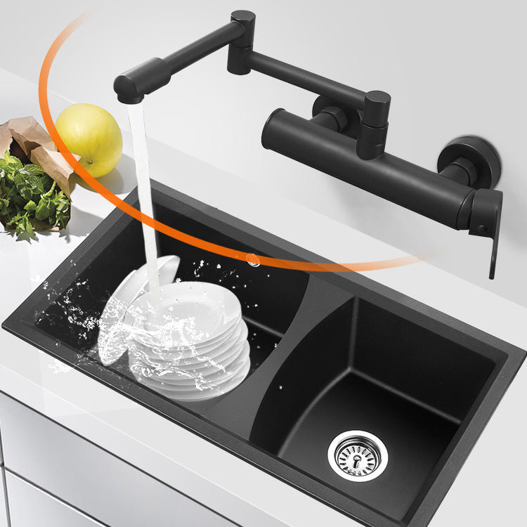 Kitchen Faucet Single Handle Lever Modern Wall Mounted Pot Filler