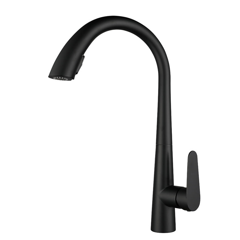 Gooseneck Swivel Spout Kitchen Sink Faucet Touchless Sensor with Pull Down Sprayer