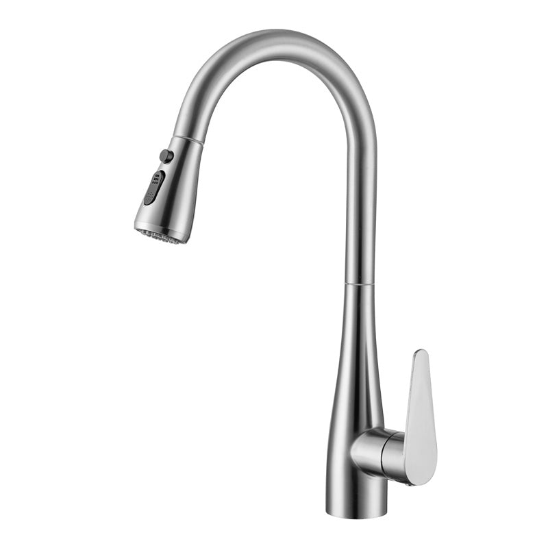 Touch Sensor Standard Kitchen Faucet Swivel Spout with Pull Down Sprayer