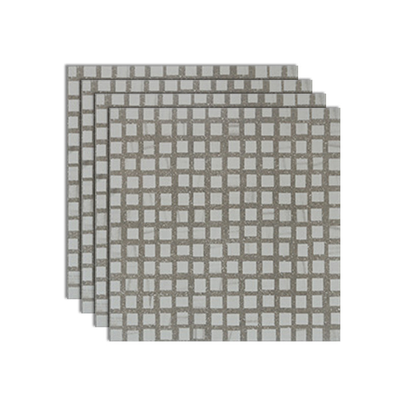 Square Mixed Material Singular Tile in Gray 24" x 24" for Indoor Floor