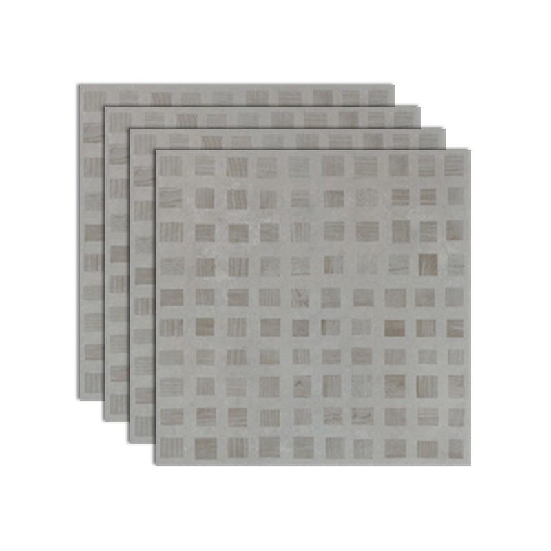 Square Mixed Material Singular Tile in Gray 24" x 24" for Indoor Floor