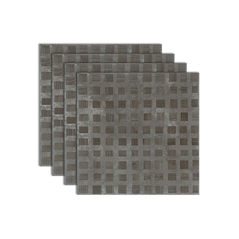 Square Mixed Material Singular Tile in Gray 24" x 24" for Indoor Floor