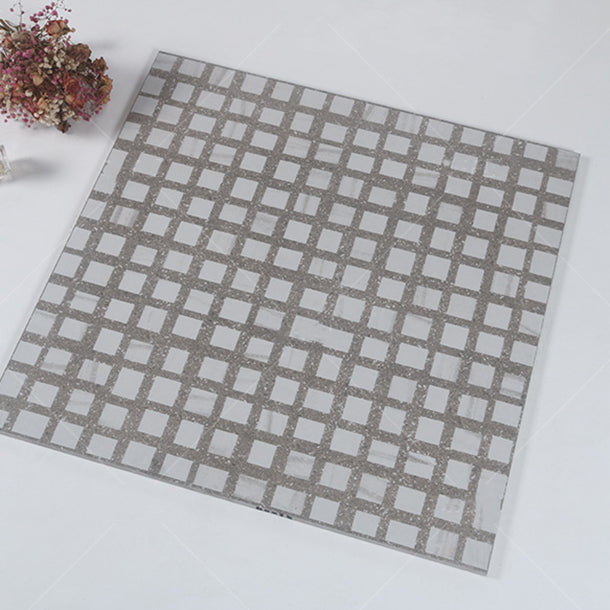 Square Mixed Material Singular Tile in Gray 24" x 24" for Indoor Floor