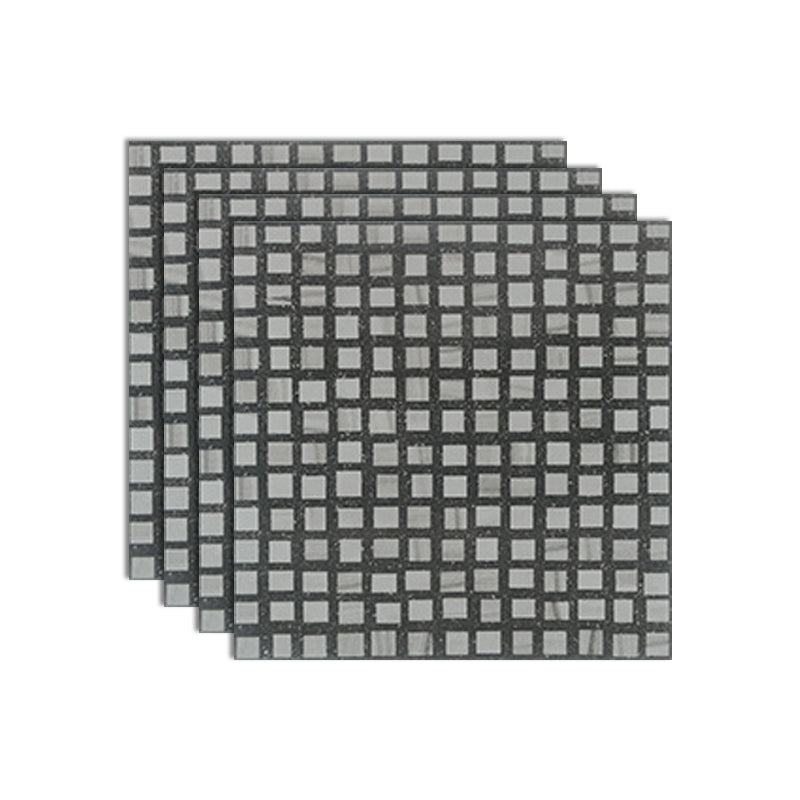 Square Mixed Material Singular Tile in Gray 24" x 24" for Indoor Floor