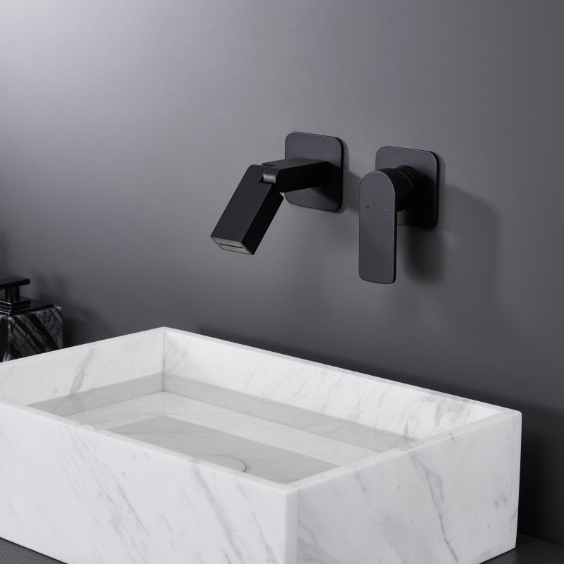 Modern Widespread Bathroom Faucet Metal Wall Mounted Bathroom Faucet