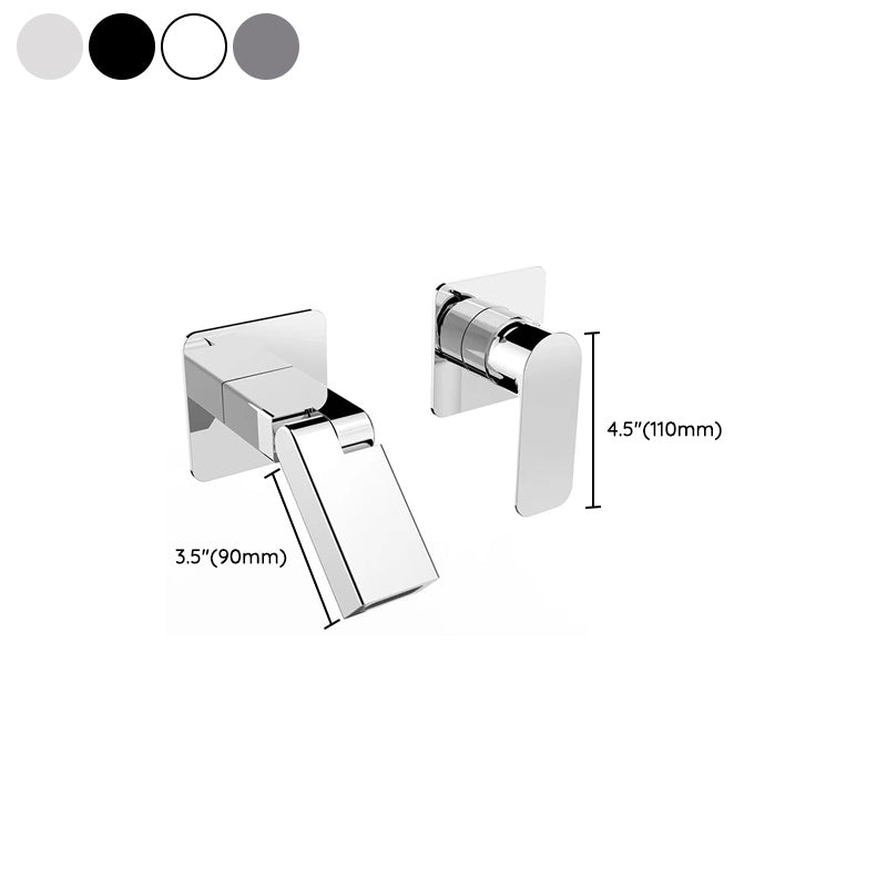 Modern Widespread Bathroom Faucet Metal Wall Mounted Bathroom Faucet