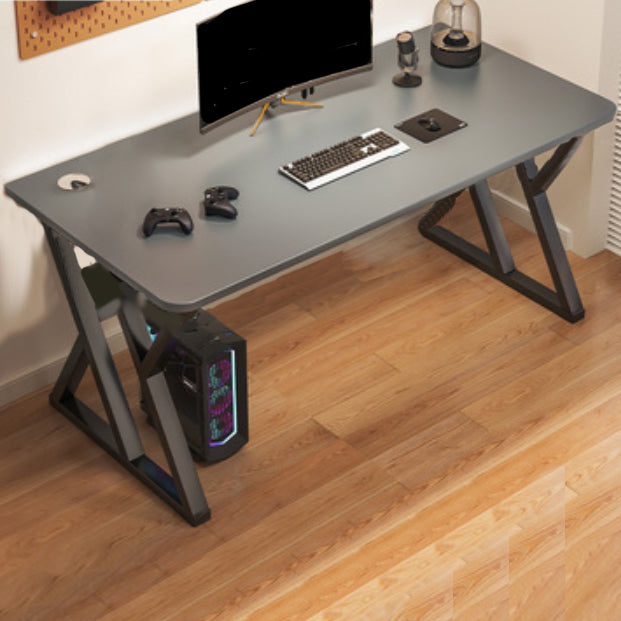 Rectangular Industrial Gaming Desk Antique Finish Computer Desk with Metal Legs