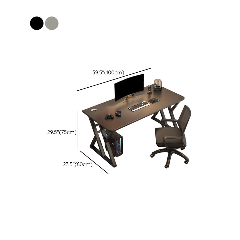 Rectangular Industrial Gaming Desk Antique Finish Computer Desk with Metal Legs