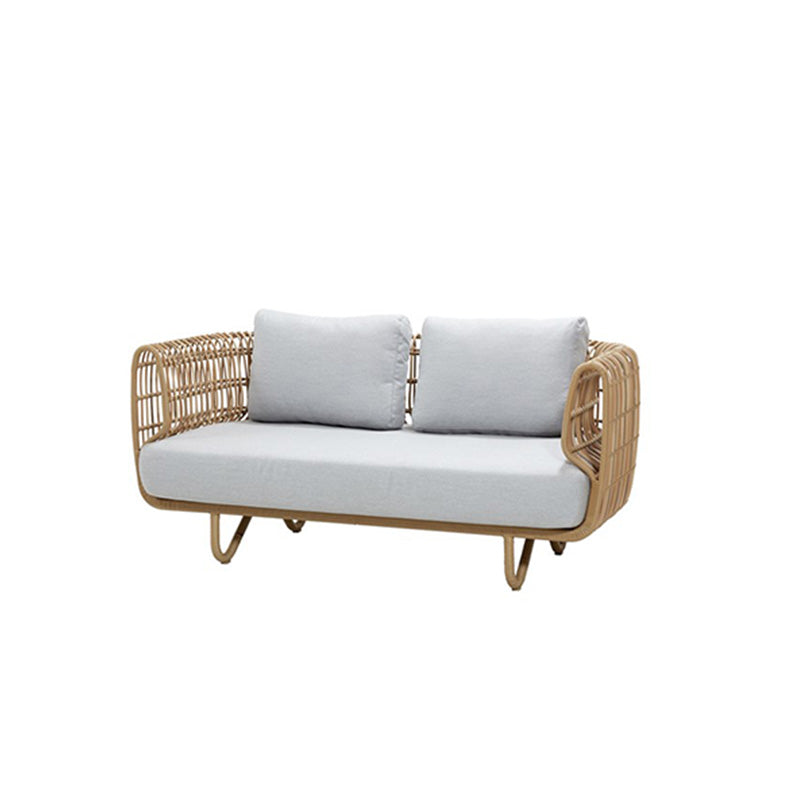 Modern Wicker Outdoor Patio Sofa No Distressing Natural Patio Sofa